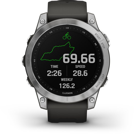 Garmin fenix 7 - Multisport Smartwatch voor heren - Geavanceerde GPS Tracker - 10ATM Waterdicht - tot 18 dagen batterij - 47mm - Graphite