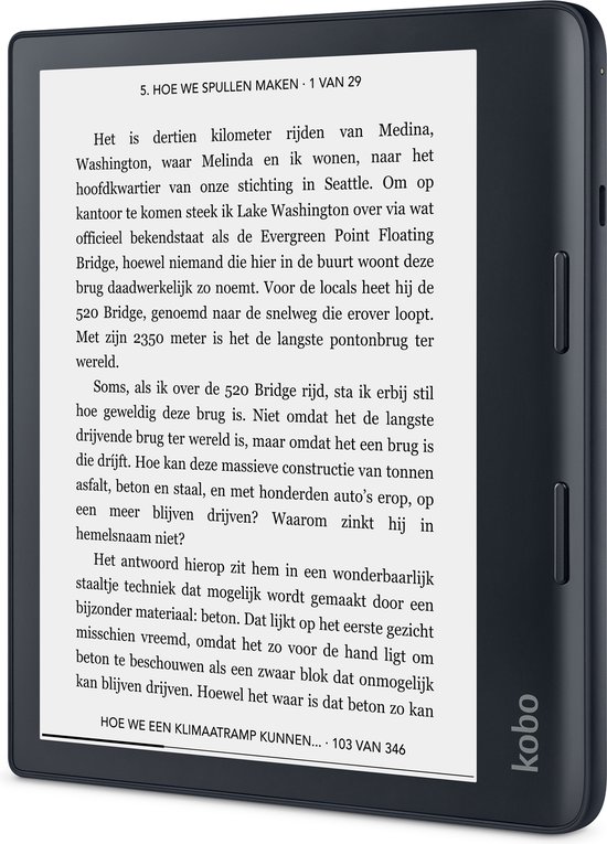 Kobo Sage - E-Reader - 8 inch - 32 GB - Luisterboeken - Zwart