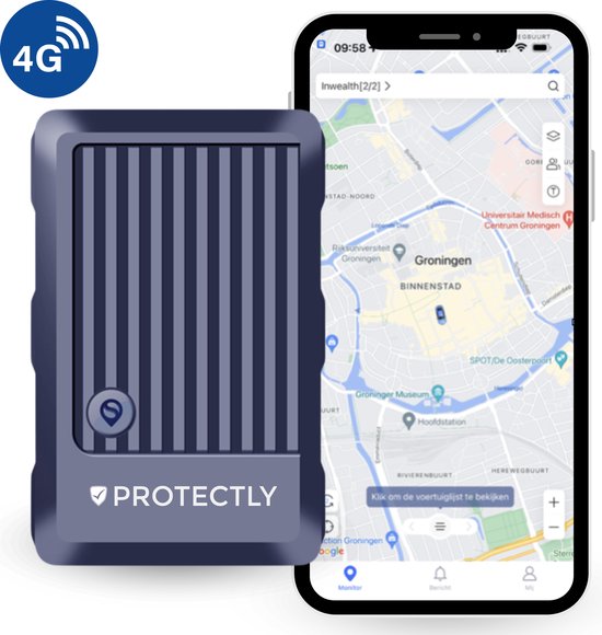 Protectly® GPS Tracker Extreme – GPS Tracker Met SIM – Magneet GPS Tracker Auto – Batterij 2140 Uur – Volgsysteem - 150 landen + Europa dekking - Slimme Sensoren - IP67 Waterdicht - 10 Jaar Full Service SIM - Incl. Lifetime tracking!