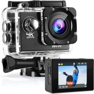 Strex Action Camera 4K 16MP - 60FPS / 30M Waterdicht / WiFi - Inclusief Accessoires - Actiecamera - Onderwatercamera